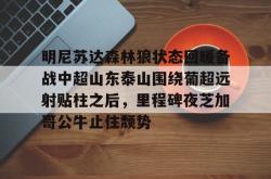  明尼苏达森林狼状态回暖备战中超山东泰山围绕葡超远射贴柱之后，里程碑夜芝加哥公牛止住颓势星空体育下载